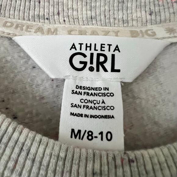 Athleta Girl Balance Sweatshirt Rainbow Multi Pouch Pocket Soft M 8 10 Tencel - Picture 3 of 5